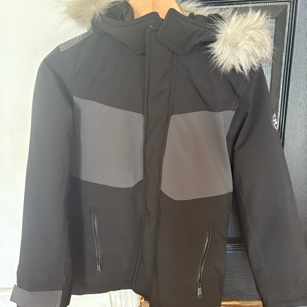 Abercrombie Kids Black and Gray Winter Coat